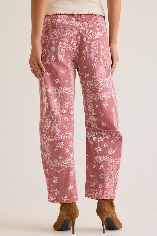 Kerstin High Rise Bandana Barrel Pants Detail 5 - Altar'd State