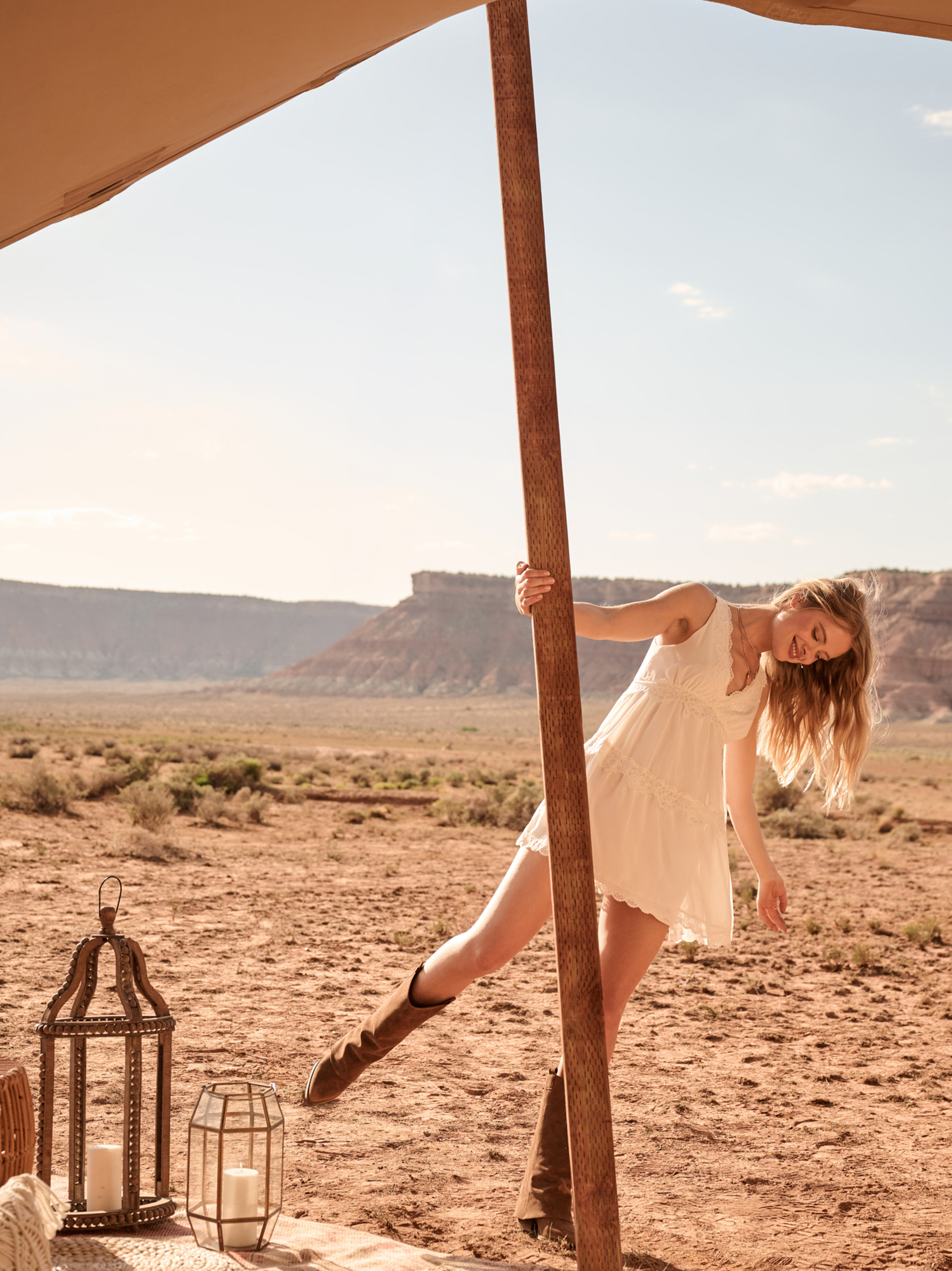 Camryn Mini Dress in Ivory | Altar'd State