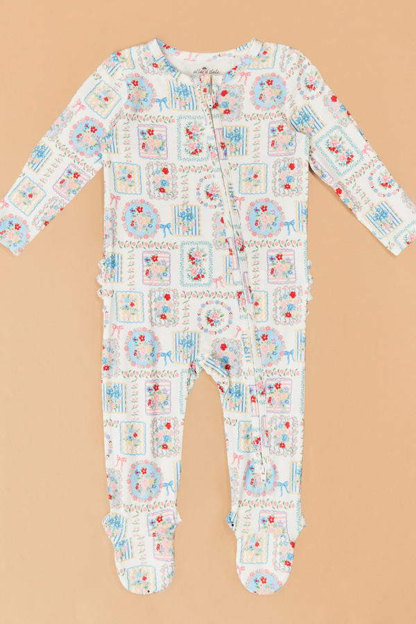 Finley Floral Patchwork Footie - Altar'd State