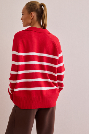 Row Collared Pullover - Altar'd State - 