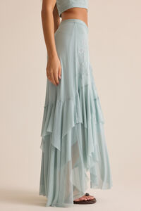 Carlin Ruffle Maxi Skirt Detail 5 - Altar'd State