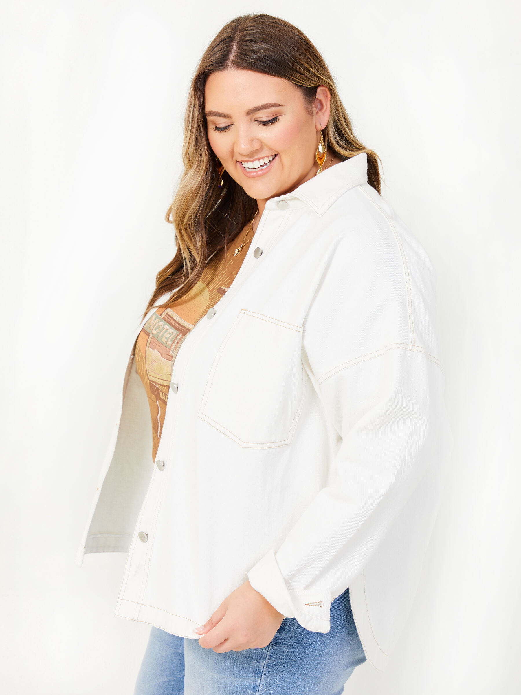 Florence Denim Shacket | Altar'd State