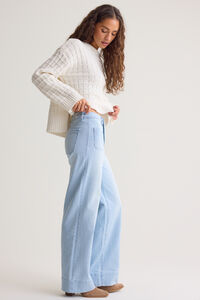 Cleo Stripe Front Pocket Jeans Detail 4 - Altar'd State