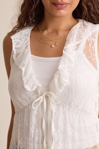 Estelle Lace Tie-Front Kimono Detail 2 - Altar'd State