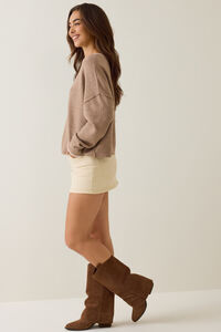 Nikki Contrast Trim Sweater Detail 3 - Altar'd State