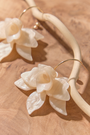 Open Hoop Flower Earrings - Altar'd State - 