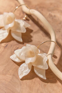 Open Hoop Flower Earrings Detail 3 - Altar'd State