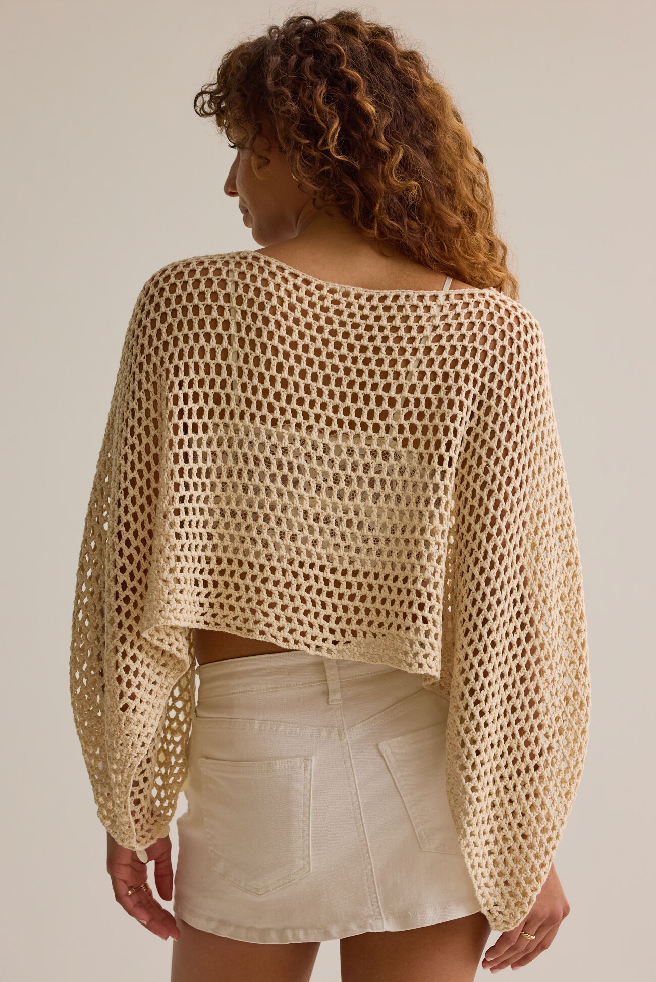 Josephine Crochet Sequin Poncho