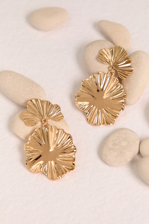 Gold Curve Burst Earrings - Altar'd State - 