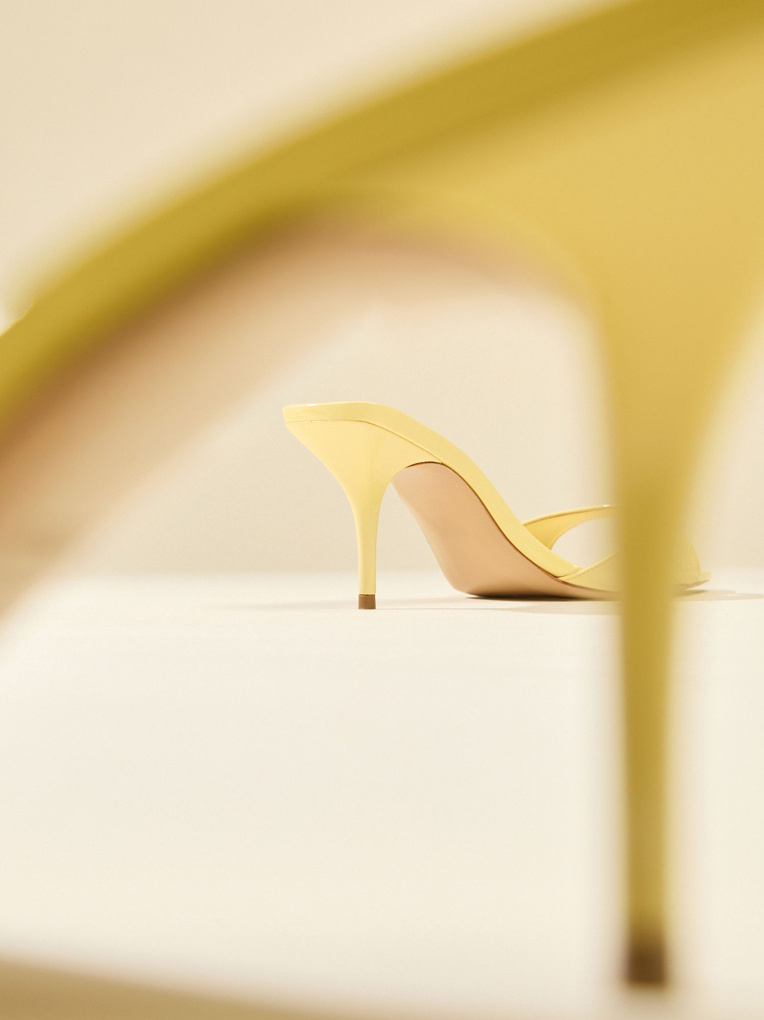 Schutz Elodie Slide Heel in Yellow | Altar'd State