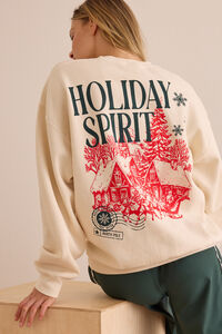 In The Holiday Spirit Graphic Pullover - Altar'd State