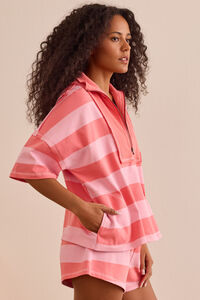 Steady Stripe Quarter Zip Detail 4 - Altar'd State