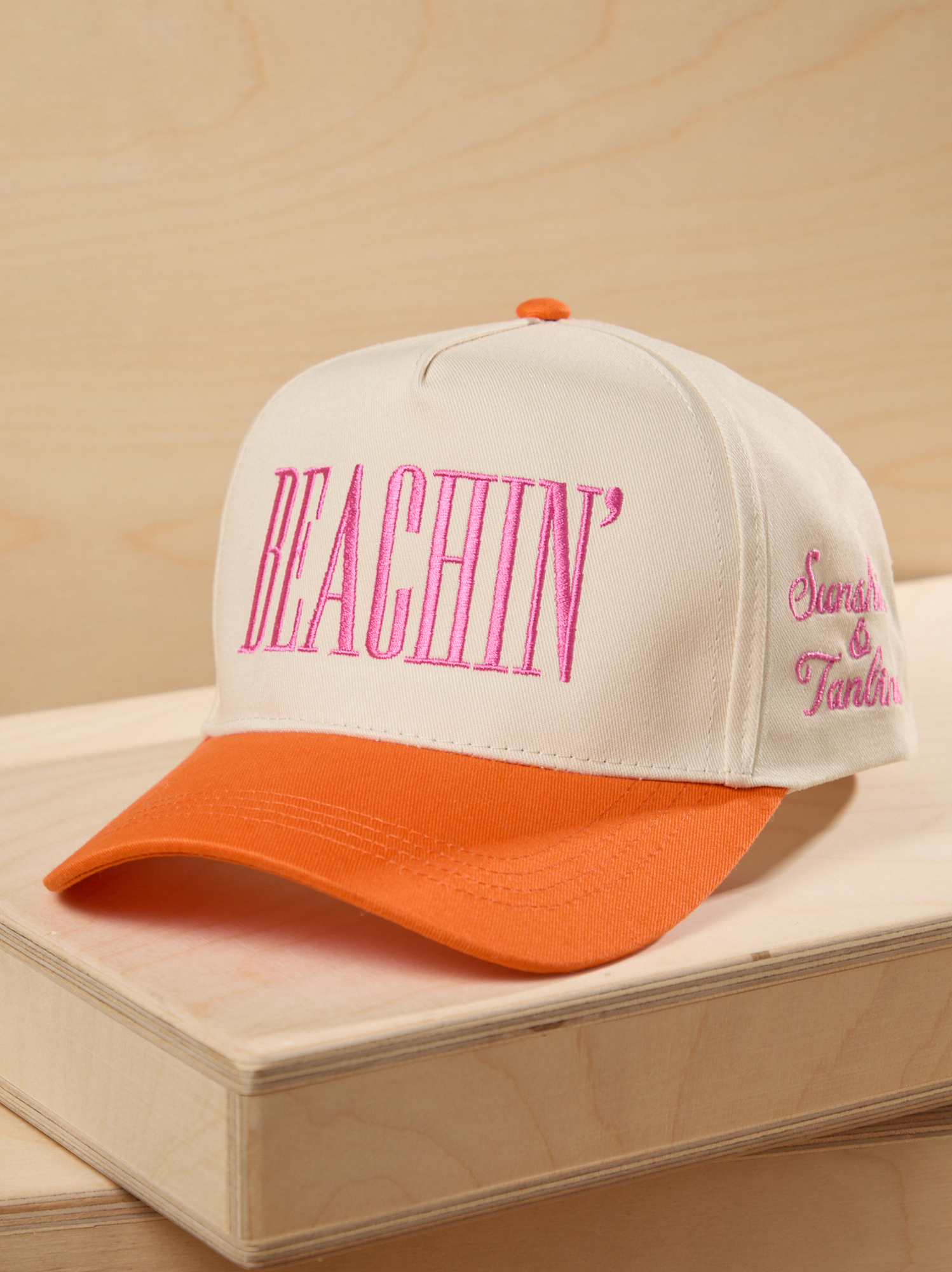 Beachin Trucker Hat in Orange | Altar display picture 3