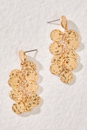 Hammered Coin Dangle Earring - Altar'd State