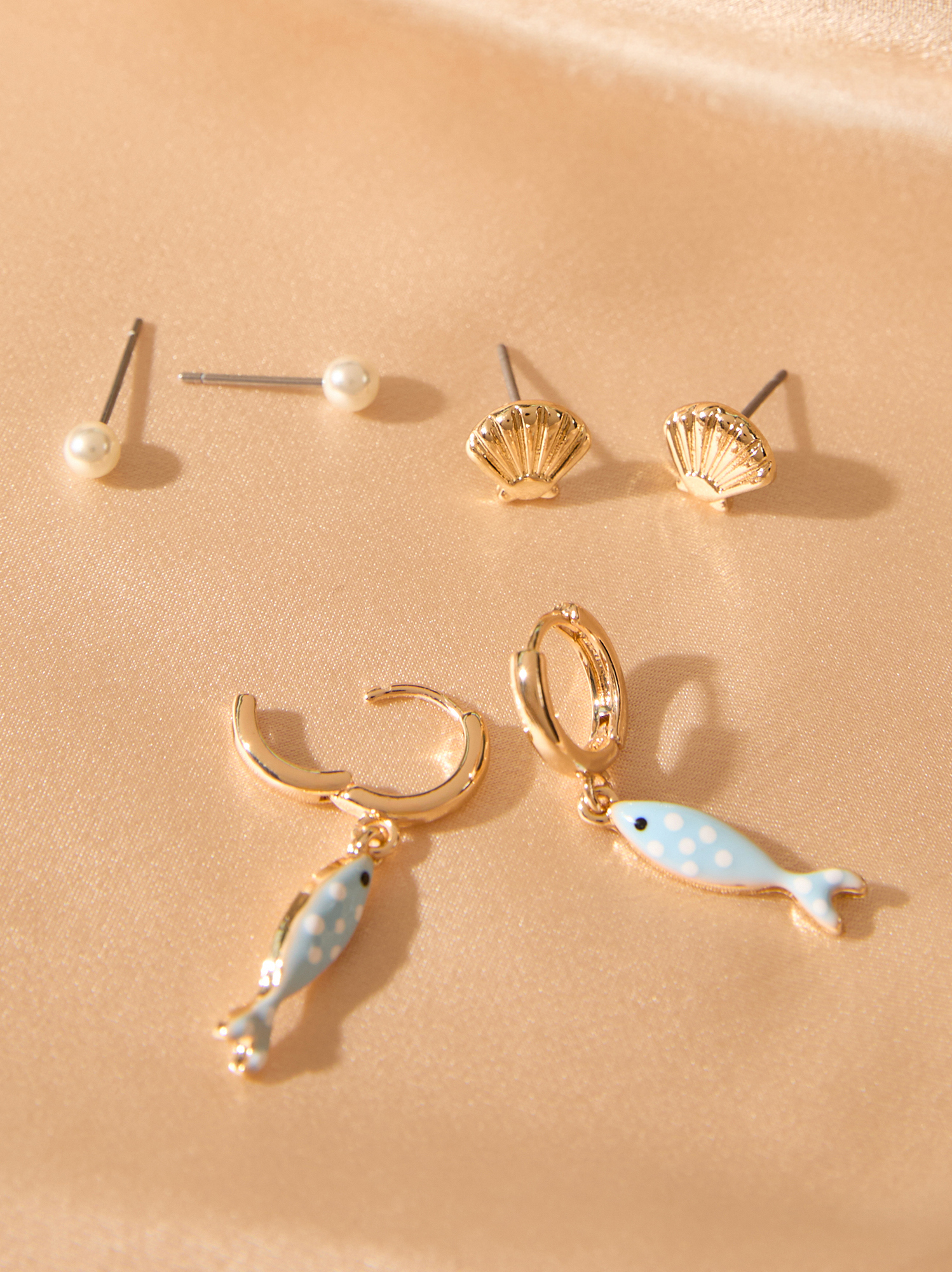 Mermaid's Pick Earring Set in Blue | Altar'd State