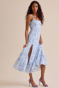 sachin and babi light blue dress Maeve Navy Floral Embroidered Midi Dress – Frock and Frill