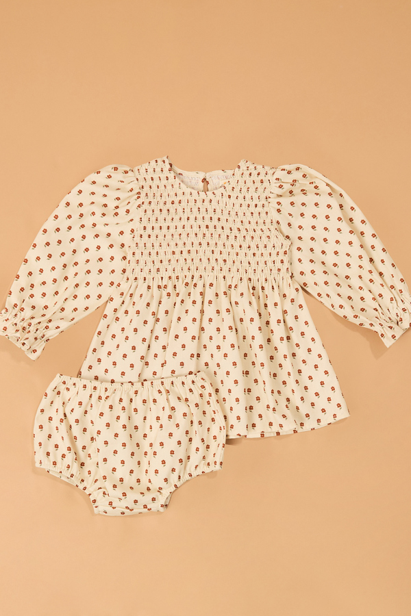 Carrie Long Sleeve Floral Baby Dress - Altar'd State