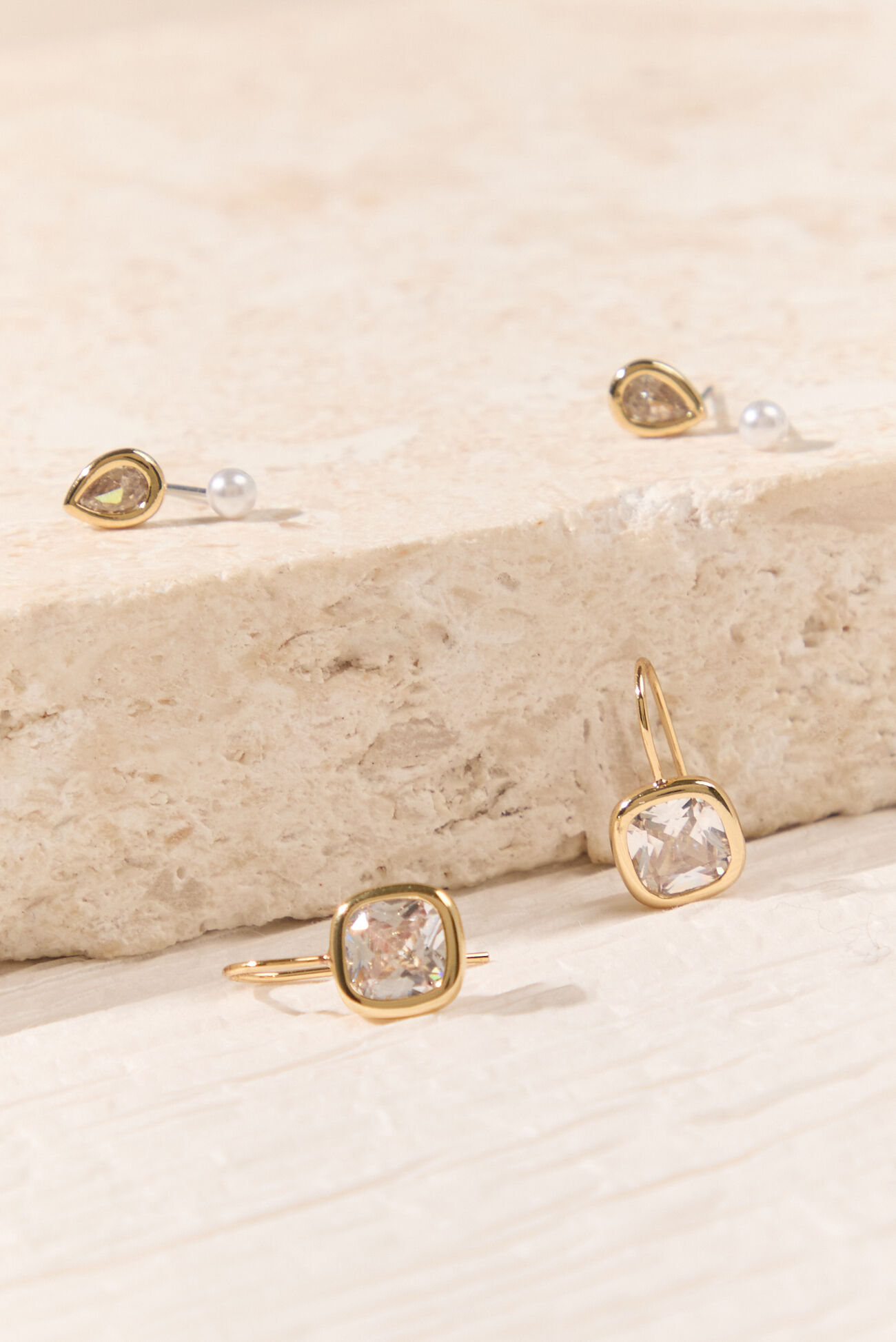 Sculpted Shine Stud Trio