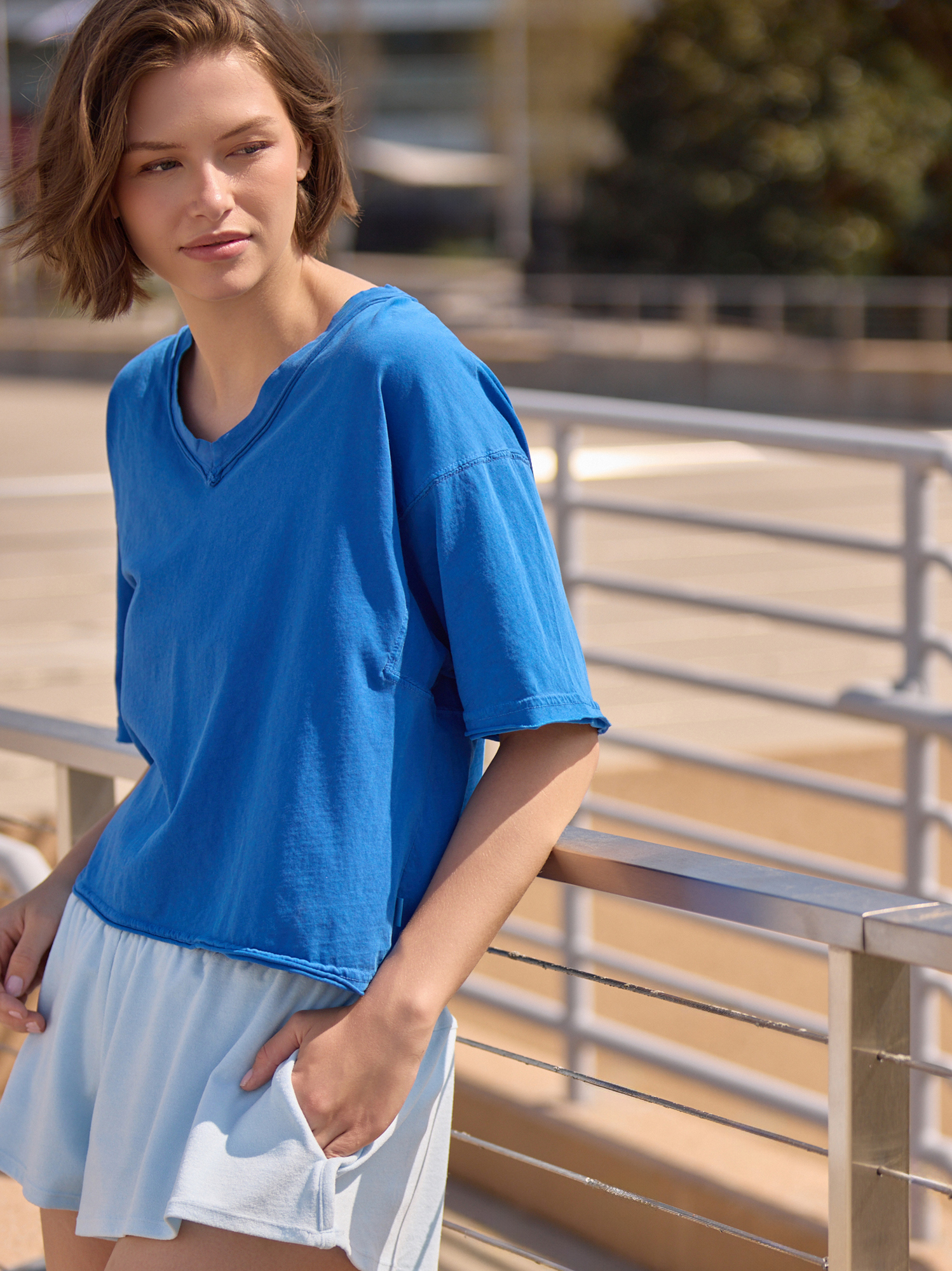 Interval Boxy Tee in Blue | AS Revival