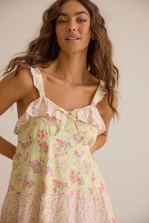 Lila Floral Mini Dress - Altar'd State - 