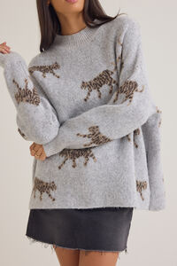 Kerri Cheetah Pullover Tunic Sweater Detail 4 - Altar'd State