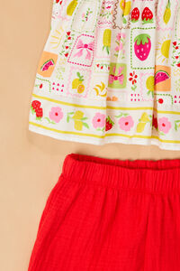 Capri Fruit Tile Print Short Set Detail 3 - Altar'd State