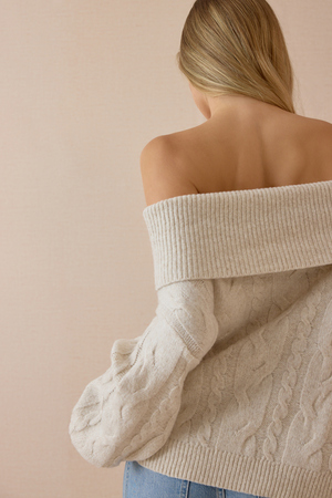 Banks Cable Fold Over Sweater - Altar'd State
