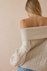Banks Cable Fold Over Sweater Detail 8 - Altar'd State