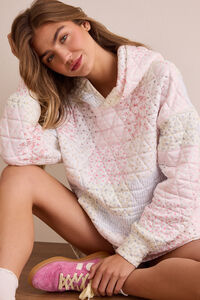 Move Free Patchwork Hoodie in Floral & White | AS Revival
