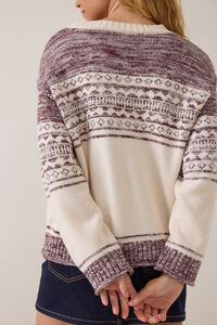Michelle Marled Fair Isle Sweater Detail 5 - Altar'd State