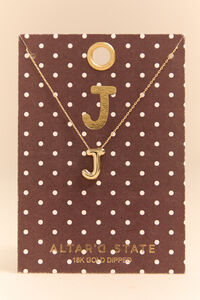 18K Gold J Bubble Monogram Necklace - Altar'd State