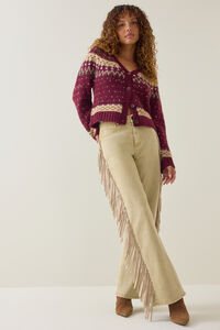 Mireia Allover Fairisle Sweater Detail 2 - Altar'd State