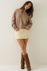 Nikki Contrast Trim Sweater - Altar'd State