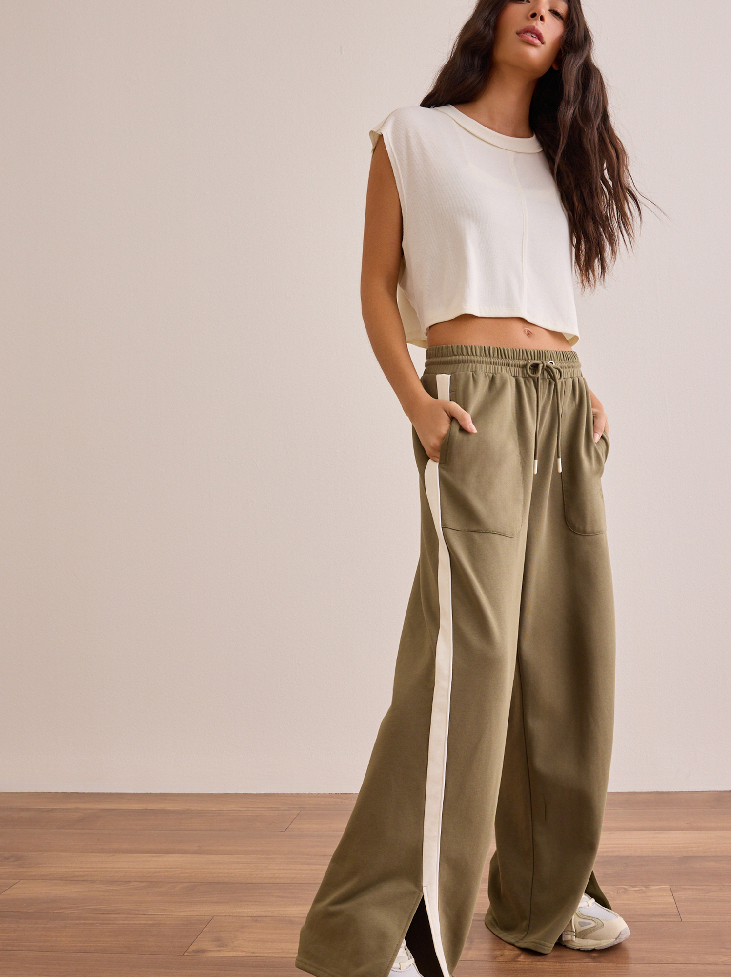 Willow Wide Leg Pant in Olive | AS Revival