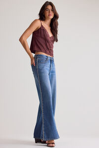 Izzie Rhinestone Trim Wide Leg Jean Detail 2 - Altar'd State