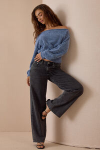 Savy Boatneck Stripe Banded Hem Top Detail 3 - Altar'd State