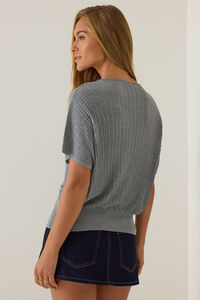 Trinity Ribbed V-Neck Top Detail 5 - Altar'd State