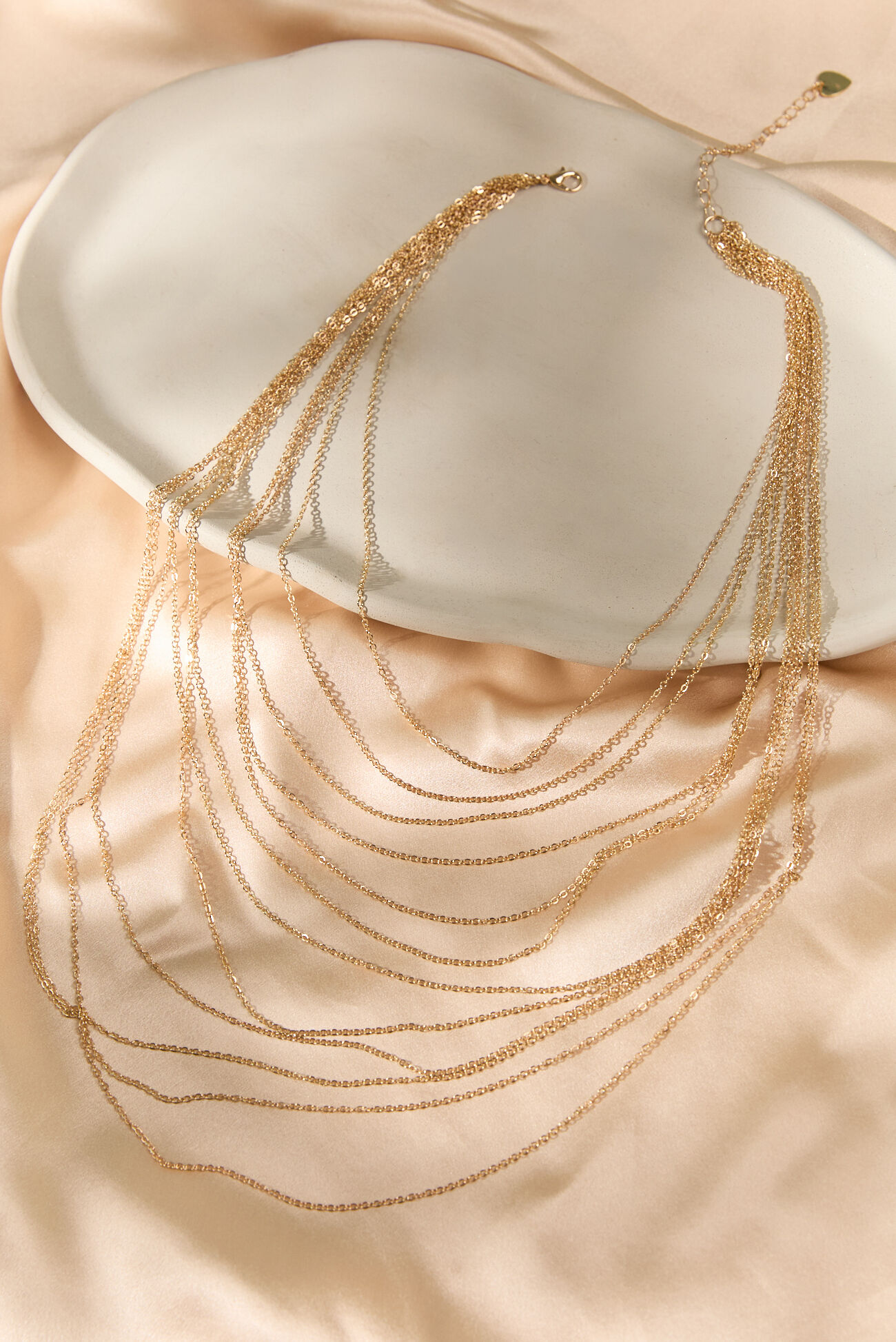 Golden Cascade Layer Necklace