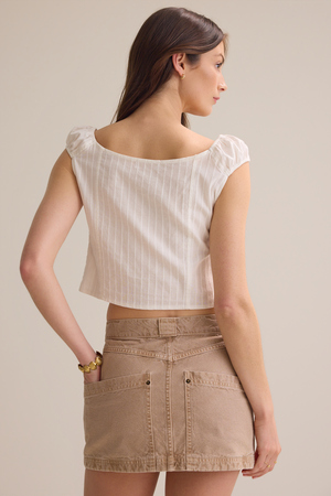 Collete Denim Mini Skirt - Altar'd State - 