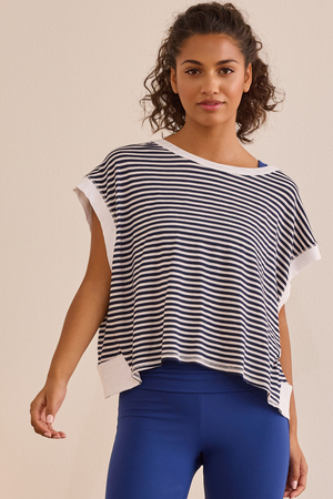 In Motion Striped Circle Back Tee - Altar'd State - 