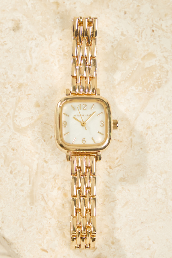 Square Face Thin Link Watch - Altar'd State