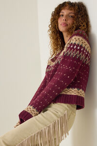 Mireia Allover Fairisle Sweater Detail 5 - Altar'd State