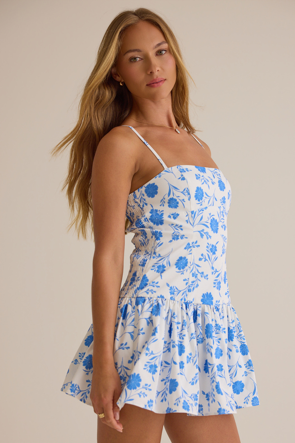 Altar'd State | Avery Mini Dress | WHITE-BLUE | | M