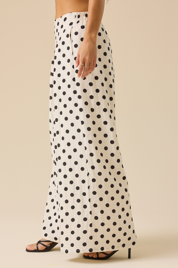 Veda Polka Dot Trouser Pants Detail 3 - Altar'd State