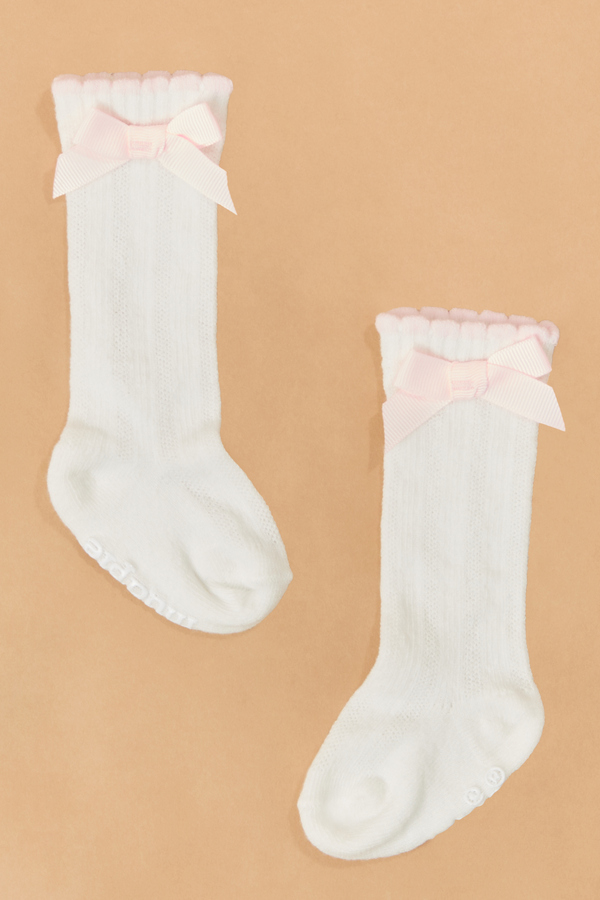 Bella Bow Knee High Socks by Mudpie - Altar'd State