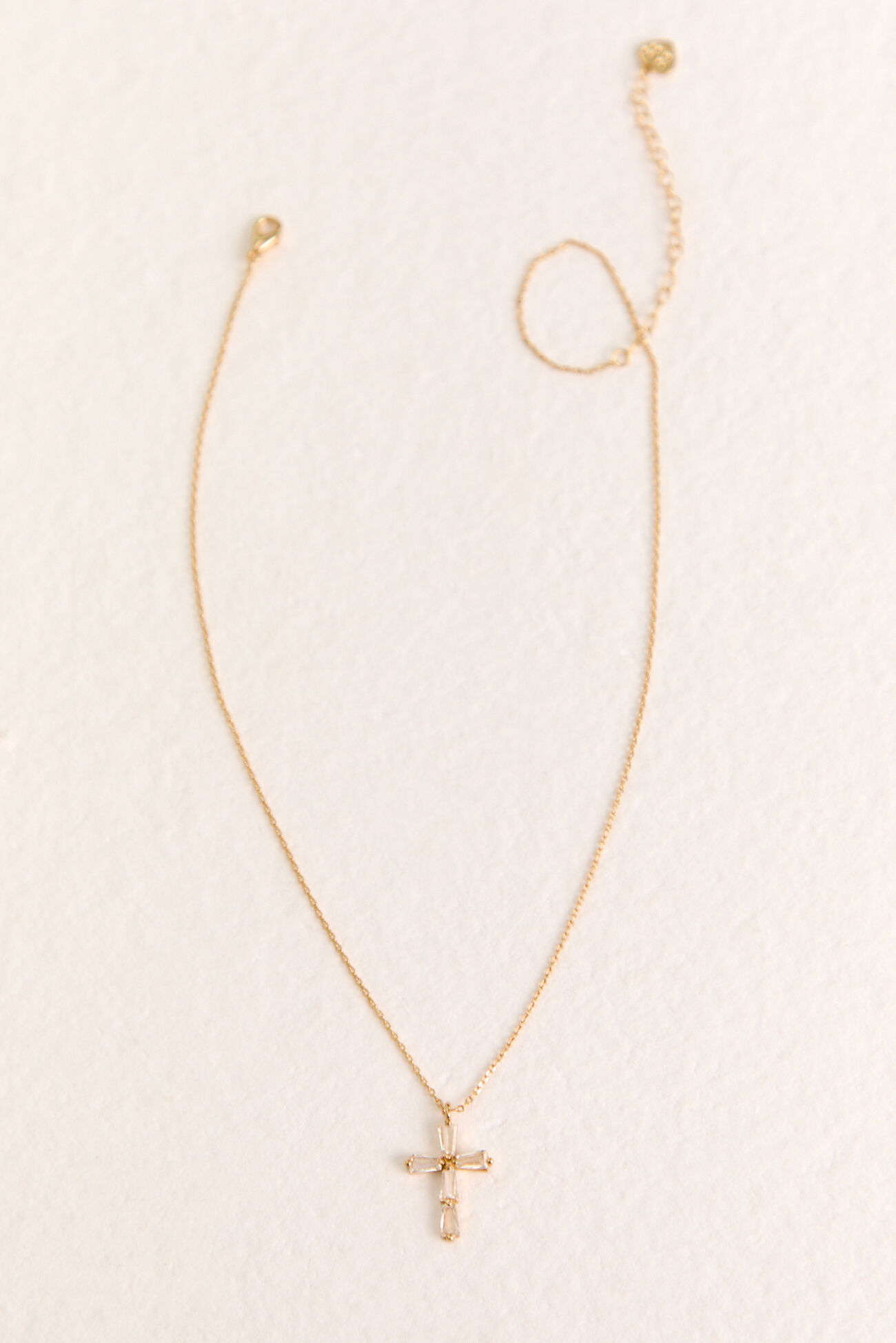 18k Gold Dainty Cross Necklace