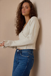 Ciela Wrap Button Side Sweater Detail 3 - Altar'd State