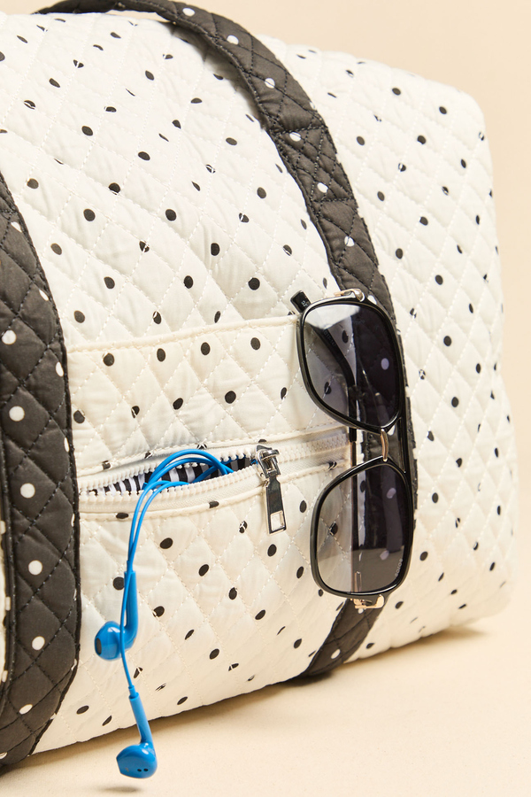 Jet Set Polka Dot Duffel Bag Detail 5 - Altar'd State
