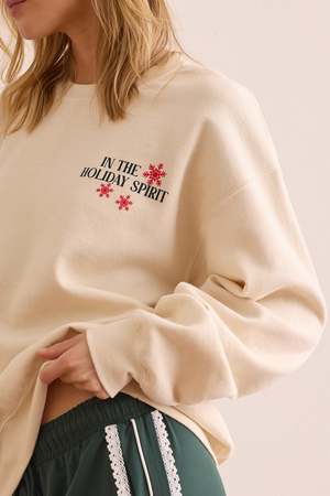 In The Holiday Spirit Graphic Pullover - Altar'd State - 