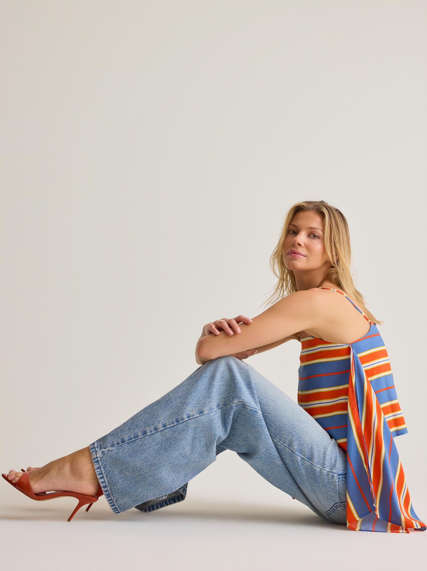 Aly Striped Tank Top in Blue & Red | Altar'd State